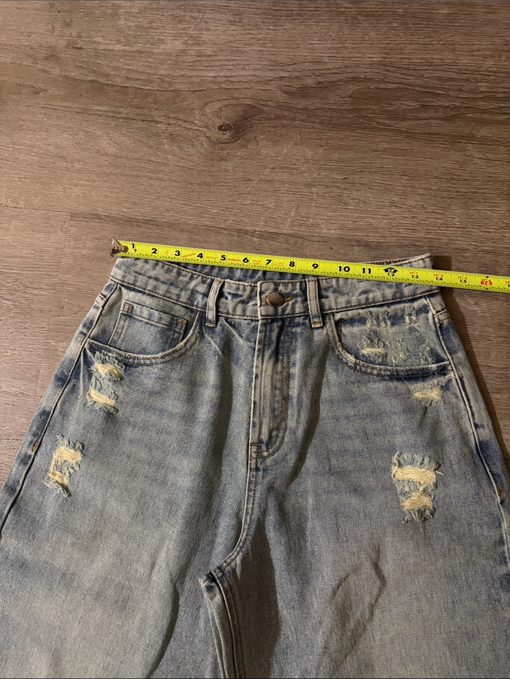 YoungLA Men's Light Blue Relaxed Distressed Jeans